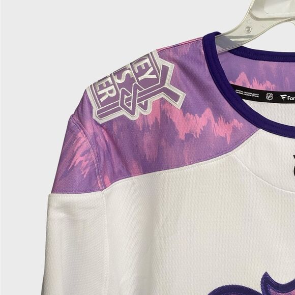 NWT Calgary Flames Hockey Fights Cancer 2024 Fanatics Authentic Jersey Men's S - Picture 4 of 16